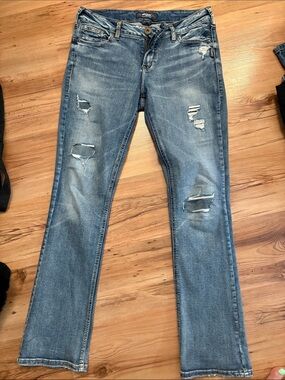 Silver Jeans Light Blue Ripped Back Pocket Denim